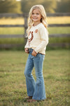 Bootcut denim pants w/ adjustable waistband. PNG60324 SOL