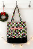 Mommy & Me Christmas checkered printed totes.