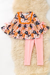 Halloween multi-printed girls tunic & pink leggings. OFG61528 SOL