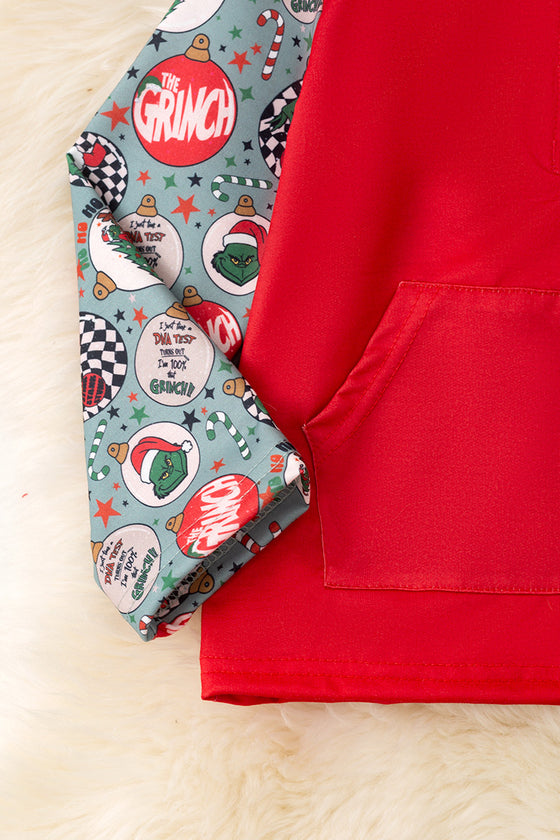 Boys red Christmas character printed pullover. TPG51621 SOL