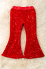 Red sequins bells with stretchy waistband. PNG50113007 AMY