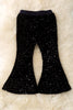 Black sequins bells with stretchy waistband. PNG60019 jean
