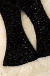 Black sequins bells with stretchy waistband. PNG60019 jean