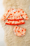 Ghost printed cute ruffle tunic and baby bloomers. RPG62347 AMY
