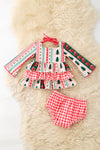 Multi printed Christmas baby set. RPG62519 AMY