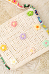 12.5 inch X 11.5" Girls knitted tote bag.
