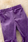 PNG40626 SOL- Purple velvety bell bottoms.