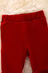 PNG40628 SOL-Faux velvety red bell bottoms.