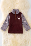 TPB40236 SOL: Deer printed pullover boys sweatshirt.