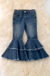 PNG50012 JEANNE-Double layer denim bell pants.