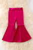 PNG40627 NAY- Fuchsia velvety bell bottoms.