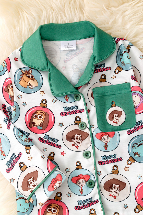 Unisex Christmas ornament printed pajamas. PJG50695 SOL