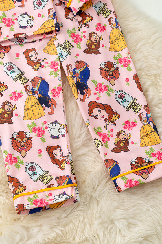 Pink Character printed girls pajamas. PJG50673 AMY