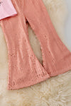 Pink angel sleeve top & sequins bottoms. OFG42723 SOL