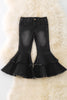 Western black double layer bell pants with adjustable string. PNG50257-AMY