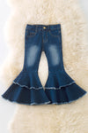 Western double layer bell pants with adjustable string. PNG50256-Jean