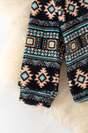 Black & tan aztec printed pull over sweater. TPG60188 AMY