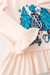 Howdy Christmas" flare top and animal printed bottoms. OFG61535 SOL