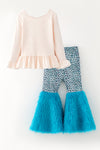 Howdy Christmas" flare top and animal printed bottoms. OFG61535 SOL