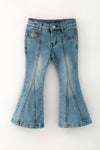 Bootcut denim pants w/ adjustable waistband. PNG60324 SOL