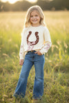 Straight cut denim pants w/ adjustable waistband & distressed hem. PNG60322 Jean