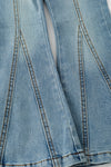 Bootcut denim pants w/ adjustable waistband. PNG60324 SOL