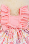 Multi-Color Easter bunny dress with ruffle detail. DRG20154005 Jeannette