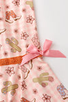 Gingham western printed romper. PNG60276 JEAN