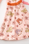 Gingham western printed romper. PNG60276 JEAN