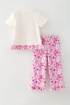 Howdy Western printed tunic w/ruffle hem & floral pants. OFG62613 JEAN
