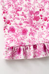 Howdy Western printed tunic w/ruffle hem & floral pants. OFG62613 JEAN