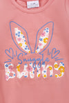 Snuggle Bunny" Blush cotton made baby onesie. RPG20144004 LOI