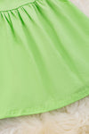 Lemon green cold shoulder dress. DRG20204008 AMY