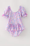 Floral & coquette bow printed swimsuit. SWG60181 JEAN
