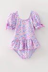 Floral & coquette bow printed swimsuit. SWG60181 JEAN