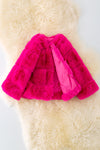 TPG40415 amy: Fuchsia faux fur cozy jacket.