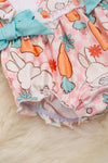 Bunny Babe" Carrot & bunny printed baby romper. RPG20134010 SOL