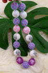 Purple, pink & white Easter necklaces. 3pcs/$12.00 ACG20134003 M