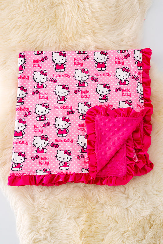 B-1 35 X 35 Character printed baby blanket w/ruffle trim. Choose your favorite!!