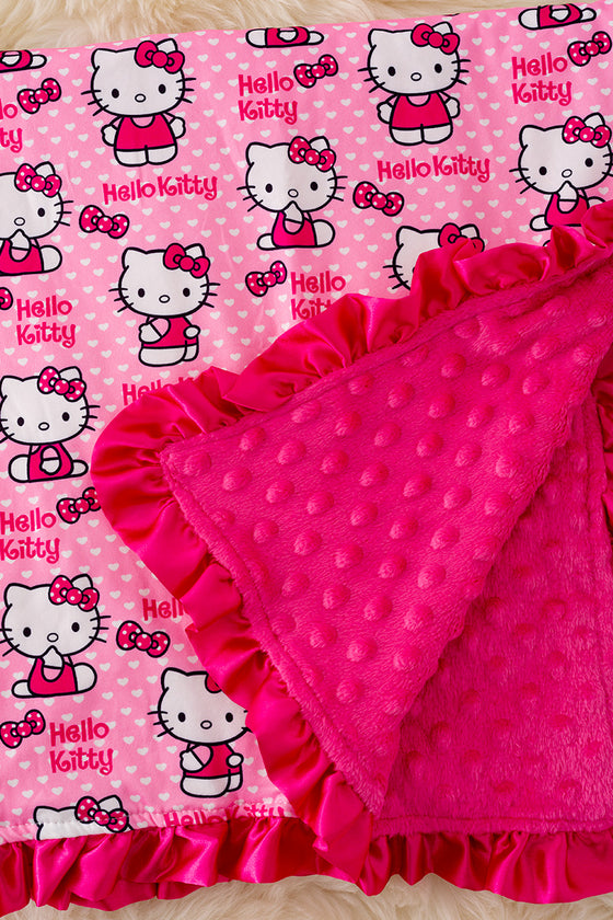 B-1 35 X 35 Character printed baby blanket w/ruffle trim. Choose your favorite!!