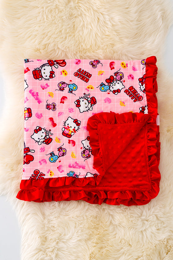 B-1 35 X 35 Character printed baby blanket w/ruffle trim. Choose your favorite!!