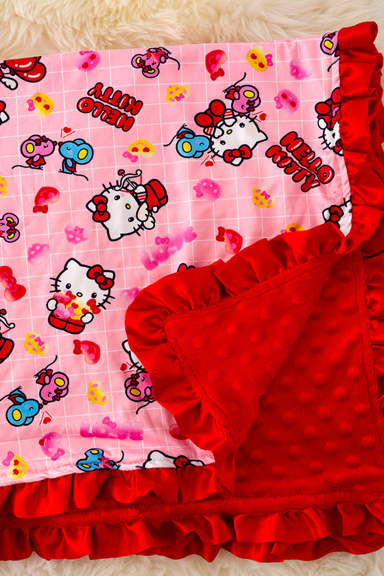 B-1 35 X 35 Character printed baby blanket w/ruffle trim. Choose your favorite!!