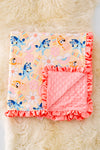 B-1 35 X 35 Character printed baby blanket w/ruffle trim. Choose your favorite!!