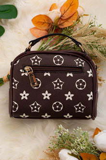  Brown/Maroon star printed inspired satchel. BBG65203026 M