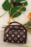 Brown/Maroon star printed inspired satchel. BBG65203026 M