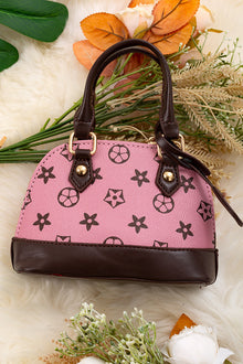  Brown star printed on pink crossbody purse. BBG65203037 M