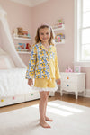 Half Lemon half stripe printed girls pajamas. PJG60440 AMY