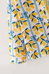 Half Lemon half stripe printed girls pajamas. PJG60440 AMY