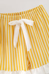Half Lemon half stripe printed girls pajamas. PJG60440 AMY
