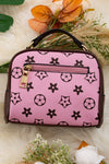 Pink with brown trim crossbody satchel. BBG65203029 M